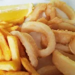 Calamares a la andaluza fresco con pimientos y Ali-Oli